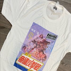 NWOT Star Wars Mens Large Vintage Movie Poster T-shirt with Chinese characters